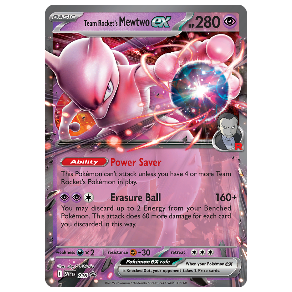 Pokemon TCG - Team Rocket's Mewtwo EX SVP216 - Black Star Promo NM/M