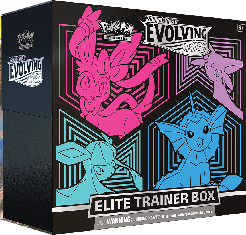 Pokemon TCG - Scarlet & Violet Evolving Skies (Sylveon/Espeon/Glaceon/Vaporeon) Elite Trainer Box