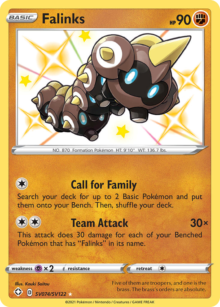Falinks SV074/SV122 Shiny Rare Shining Fates Shiny Vault Pokemon Near Mint