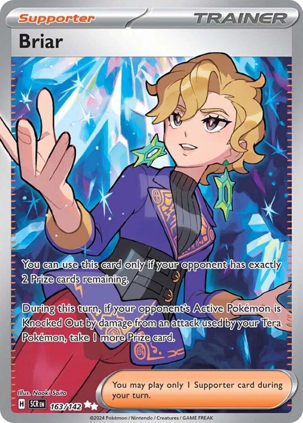 Briar 163/142 Ultra Rare Stellar Crown Pokemon Holo Near Mint
