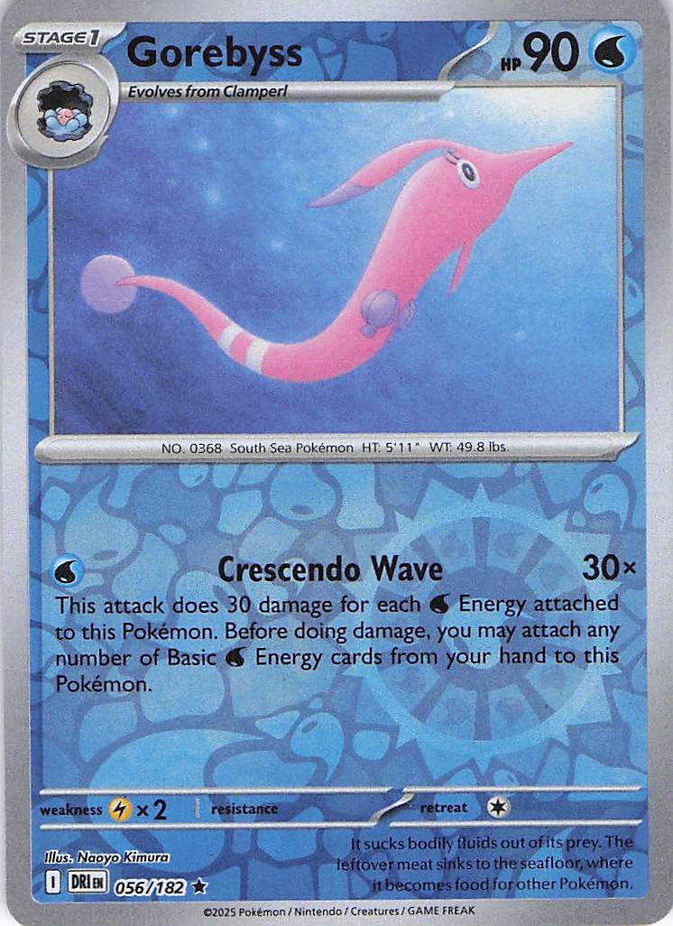 Pokemon TCG - Gorebyss 056/182 Destined Rivals Reverse Holo NM