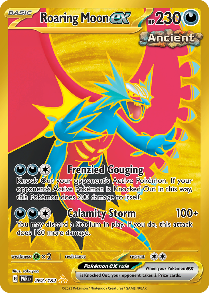 Roaring Moon ex 262/182 Hyper Rare Paradox Rift Pokemon NM
