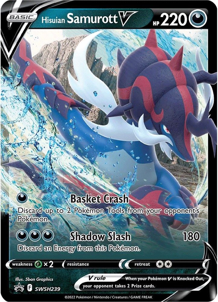 Hisuian Samurott V SWSH239 Promo Sword & Shield Promo Pokemon NM
