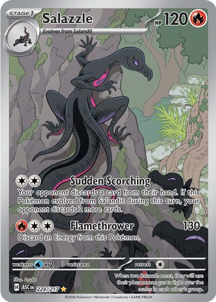 Salazzle 224/217 Illustration Rare Ascended Heroes Pokemon Holo NM