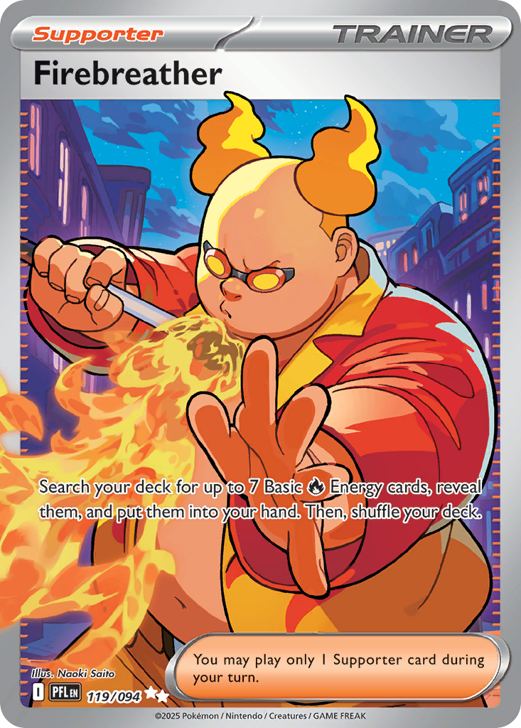 Firebreather 119/094 Ultra Rare Phantasmal Flames Pokemon NM