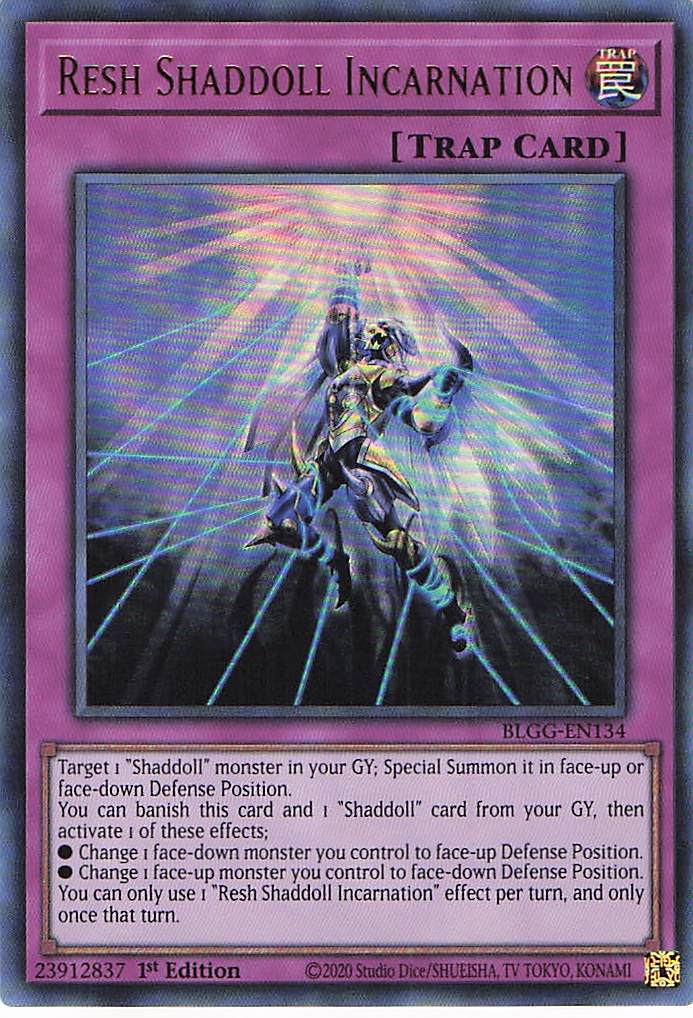 Resh Shaddoll Incarnation BLGG-EN134 Yu-Gi-Oh 1st Edition NM