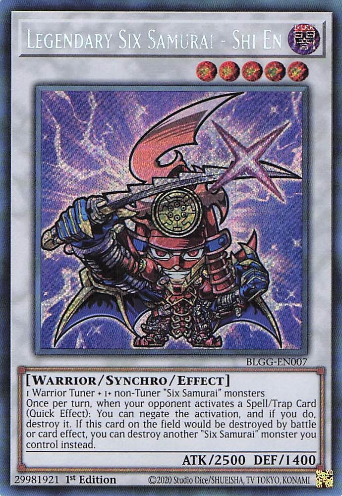 Legendary Six Samurai - Shi En (CHIBI) BLGG-EN007 Secret Rare NM