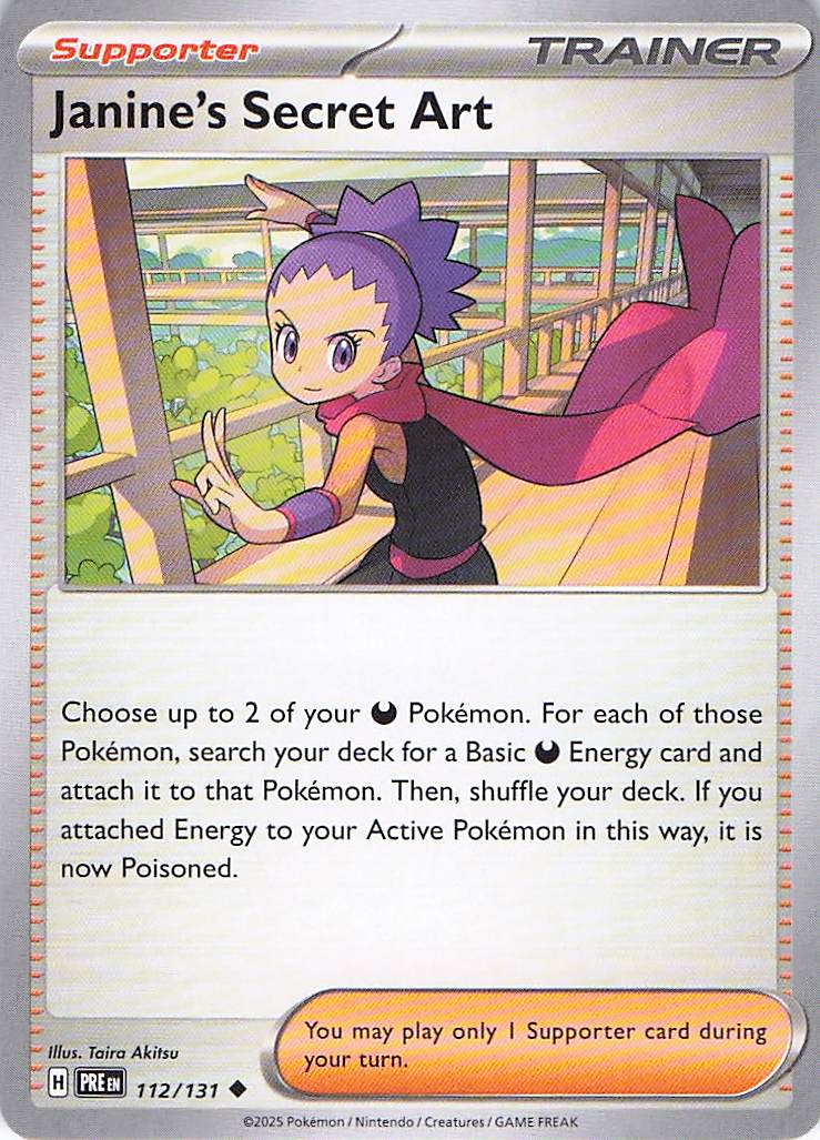 Pokemon TCG - Janine's Secret Art 112/131 Prismatic Evolutions NM