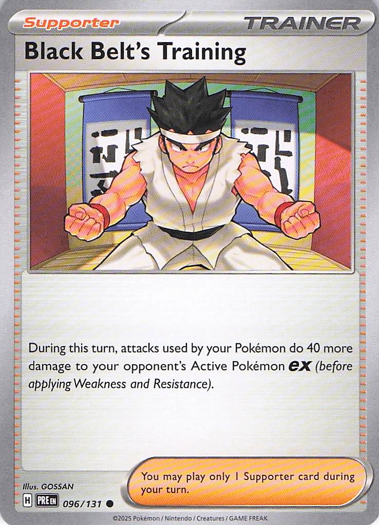 Pokemon TCG - Black Belt's Training 096/131 Prismatic Evolutions NM