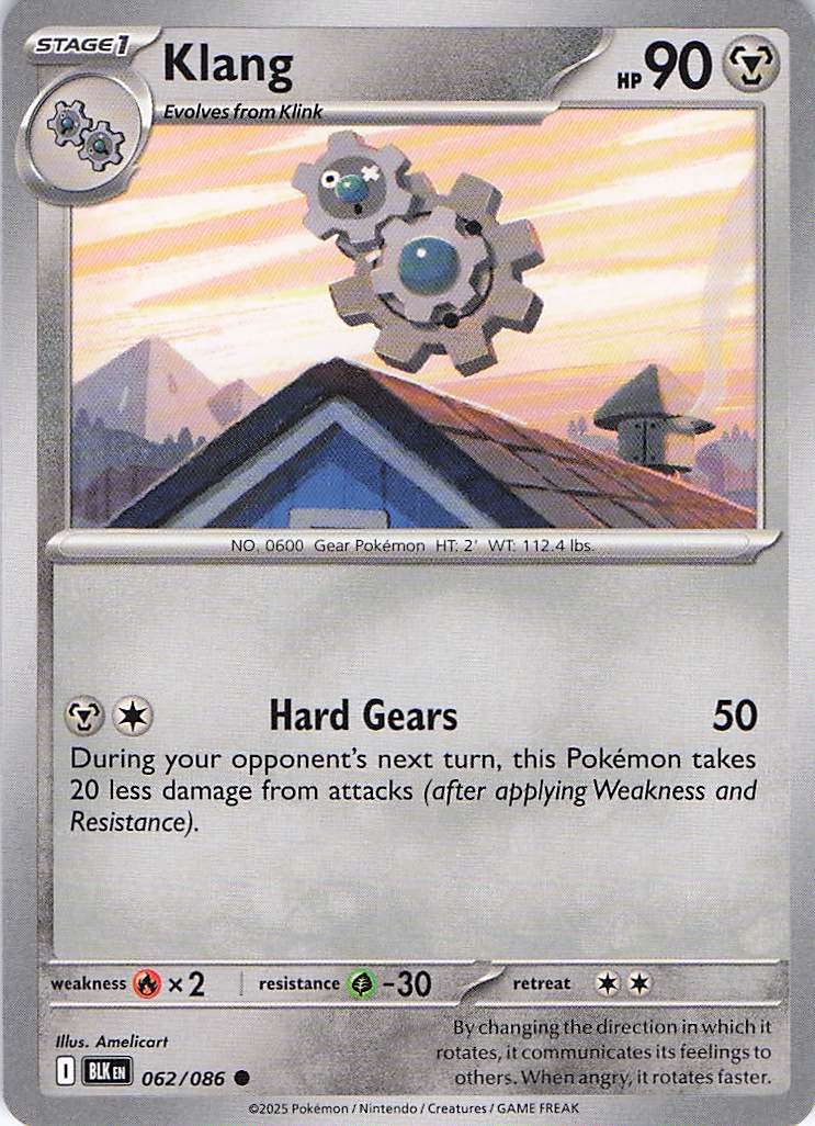 Pokemon TCG - Klang 062/086 Black Bolt NM
