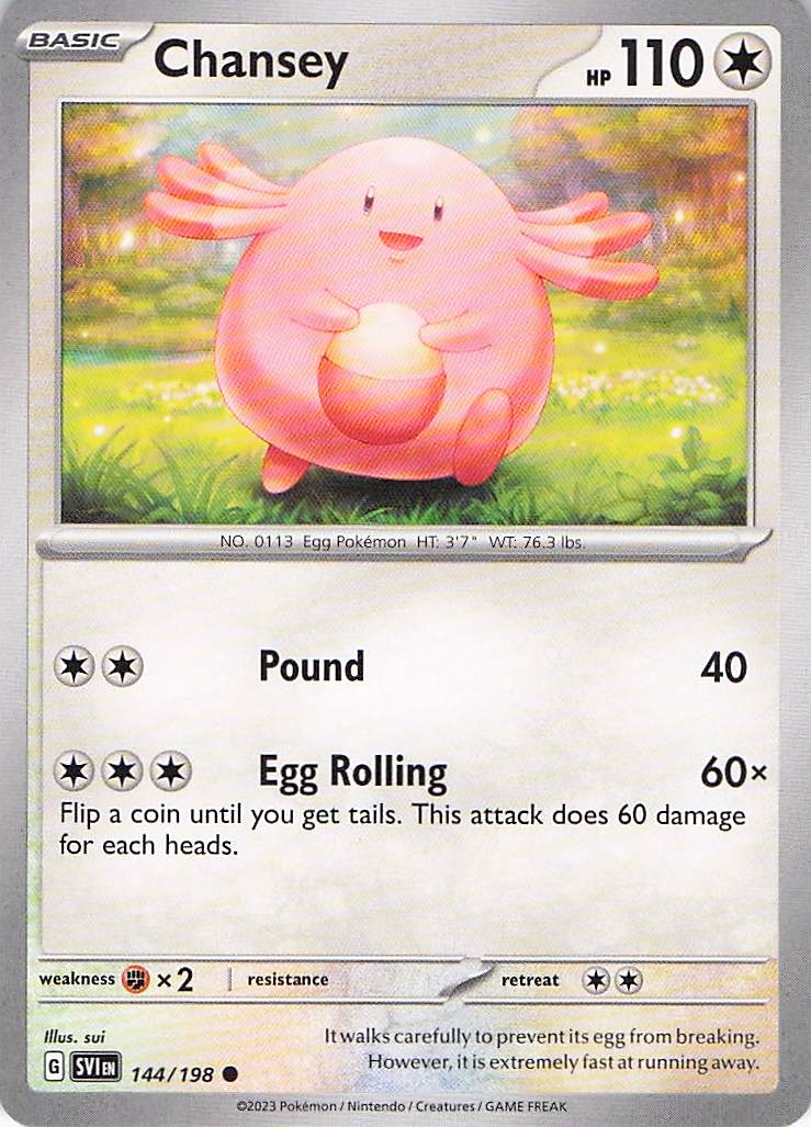 Pokemon TCG - Chansey 144/198 Scarlet & Violet NM