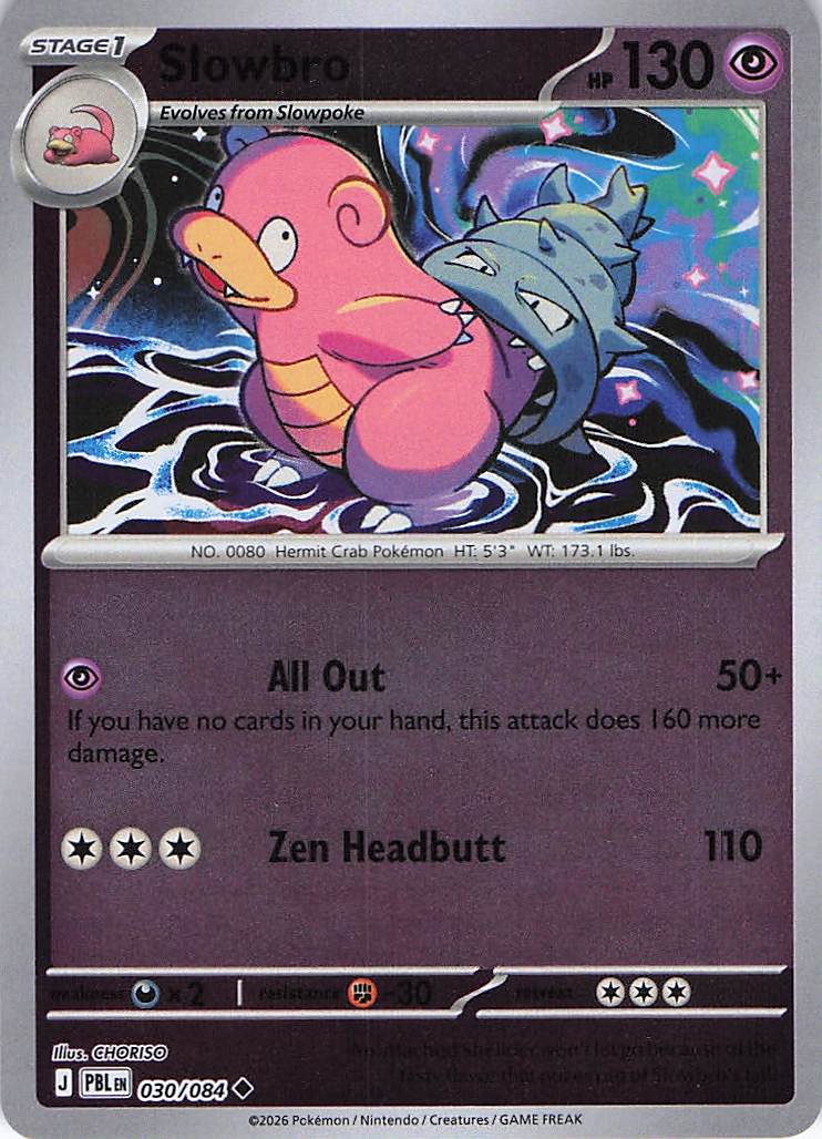 Pokemon TCG - Slowbro 030/084 Pitch Black Reverse Holo NM