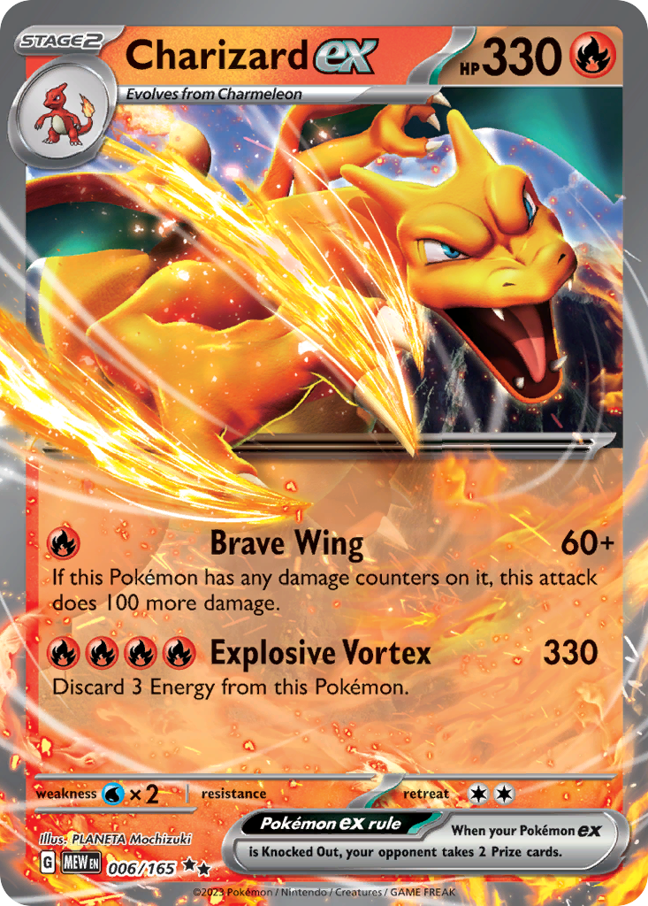 Charizard ex 006/165 Double Rare 151 Pokemon NM