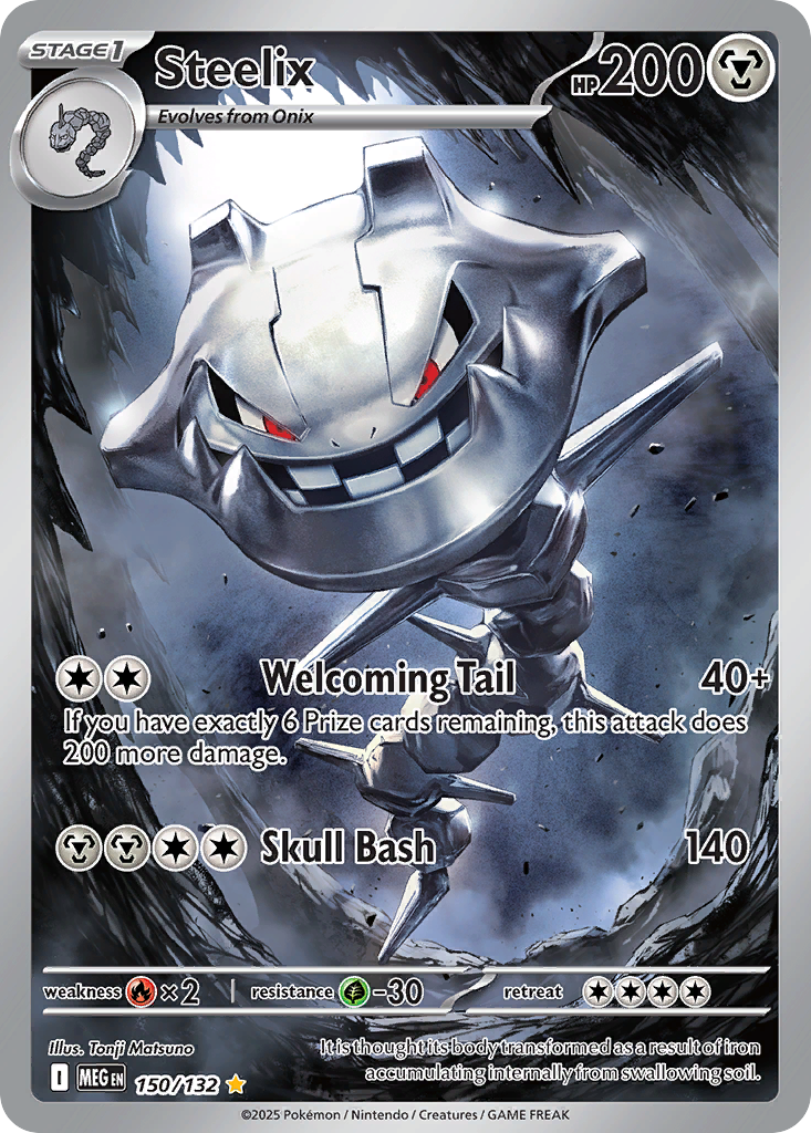 Steelix 150/132 Illustration Rare Mega Evolution Pokemon Holo NM