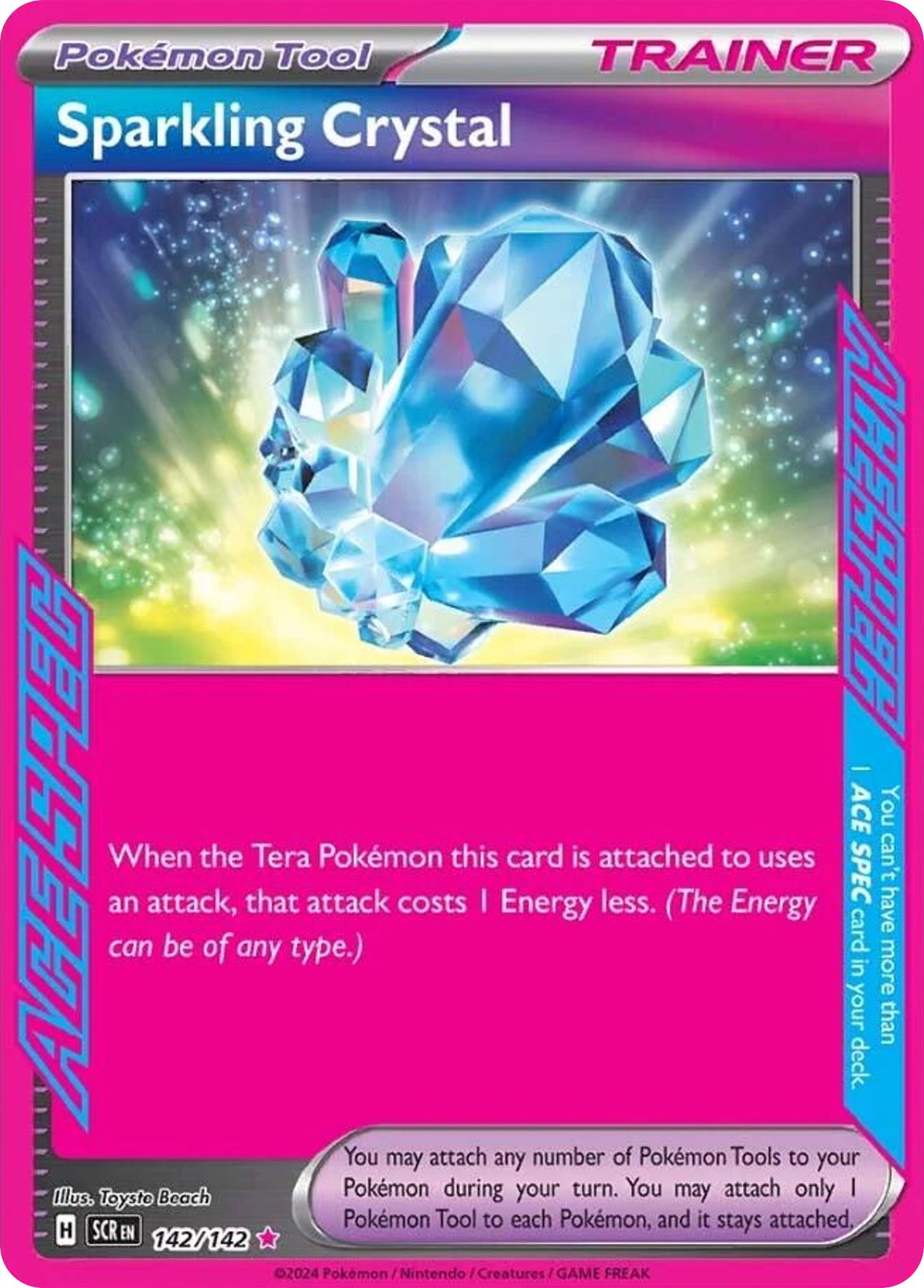 Sparkling Crystal 142/142 ACE SPEC Stellar Crown Pokemon NM
