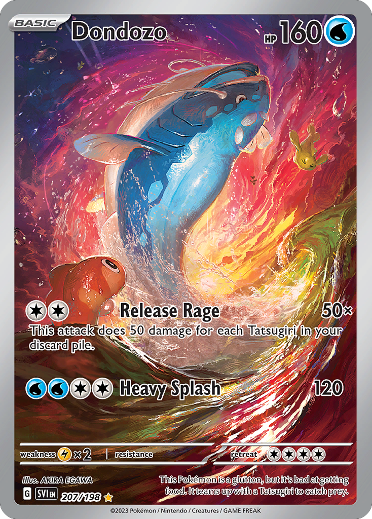 Dondozo 207/198 Illustration Rare Scarlet & Violet Pokemon NM