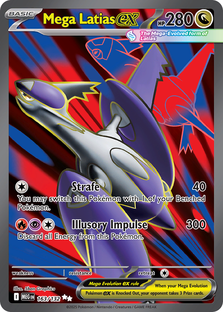 Mega Latias ex 163/132 Ultra Rare Mega Evolution Pokemon Holo NM