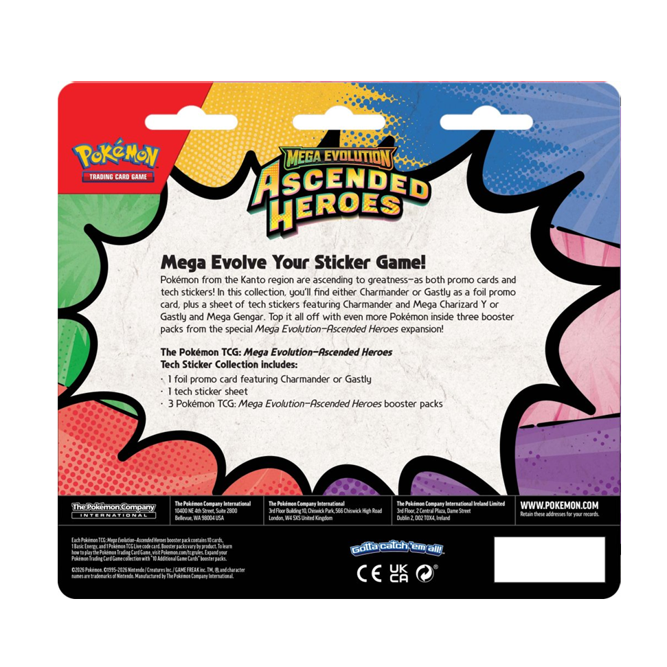 Pokemon TCG - Mega Evolution Ascended Heroes Tech Sticker Collection (Pre order 6.02.2026)