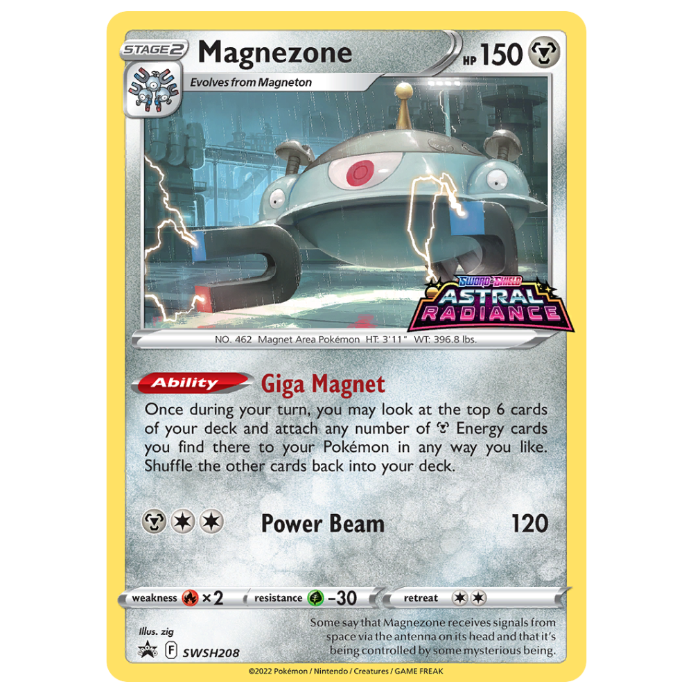 Pokemon TCG - Magnezone SWSH208 - Astral Radiance STAMPED Black Star Promo NM/M