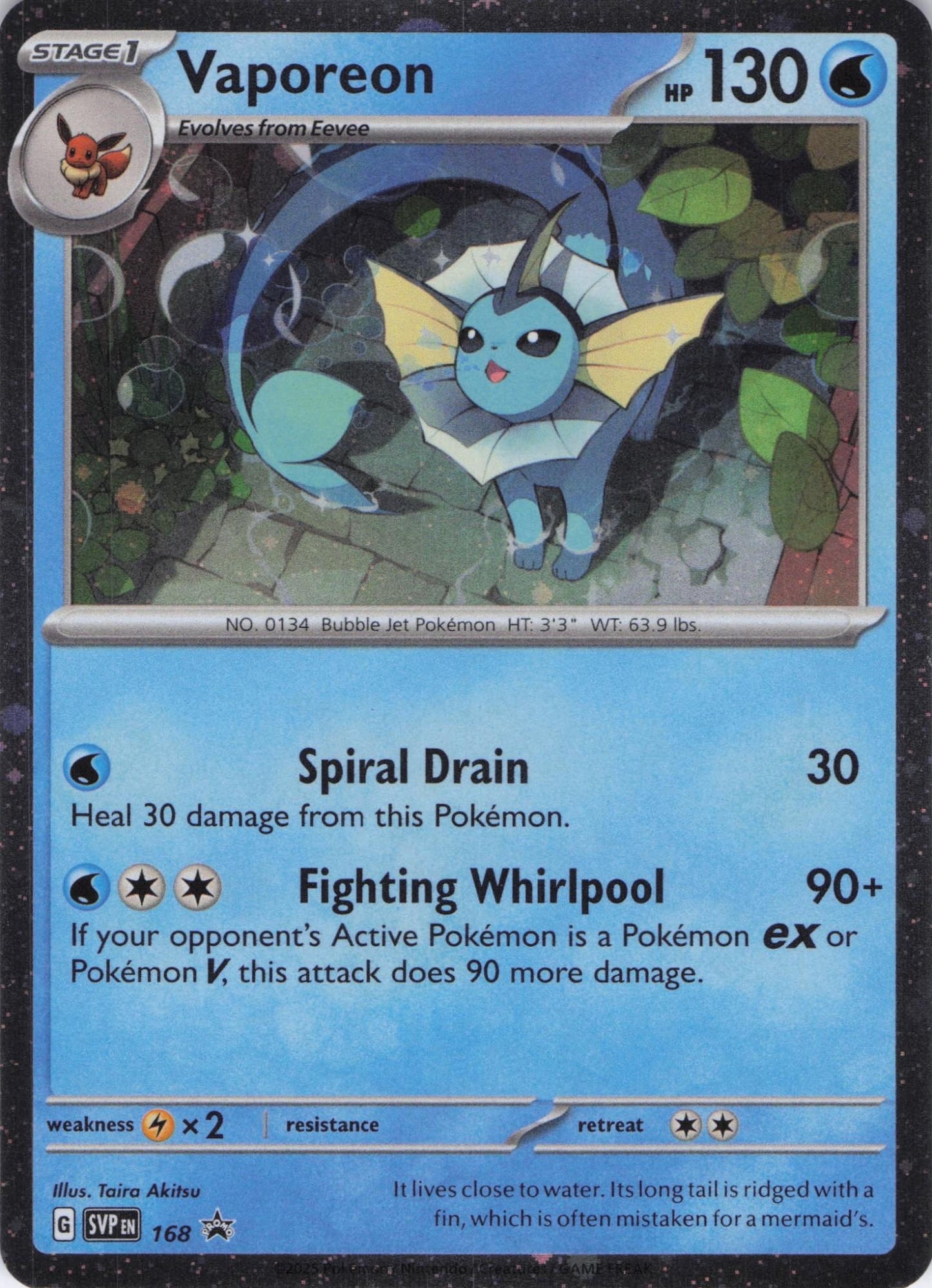 Vaporeon 168 Promo Scarlet & Violet Pokemon Near Mint