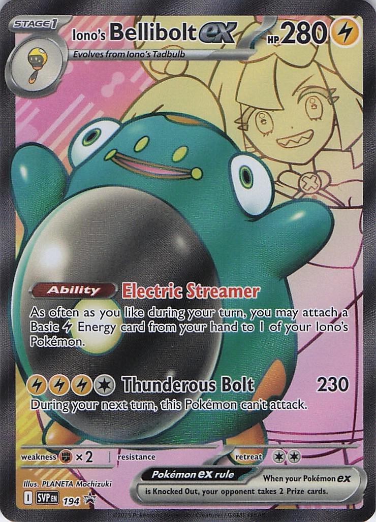 Iono's Bellibolt ex 194 Promo Scarlet & Violet Pokemon Near Mint