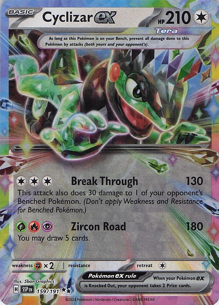 Cyclizar ex 159/191 Double Rare Surging Sparks Pokemon Near Mint