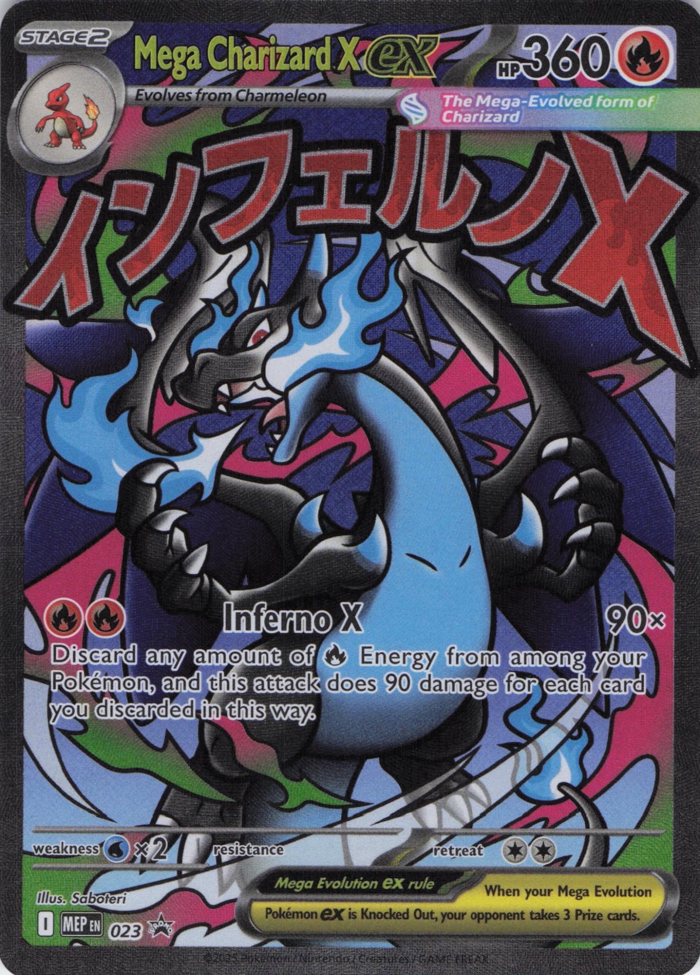 Mega Charizard X ex 023 Promo Mega Evolutions Pokemon Near Mint