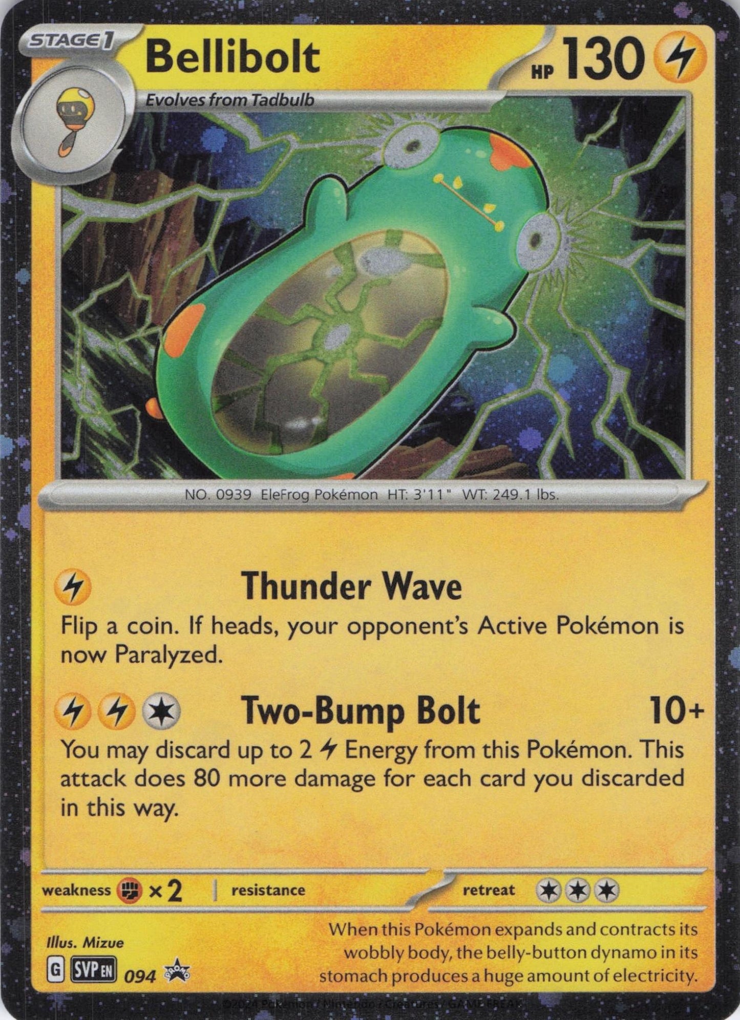 Bellibolt 094 Promo Scarlet & Violet Pokemon Near Mint