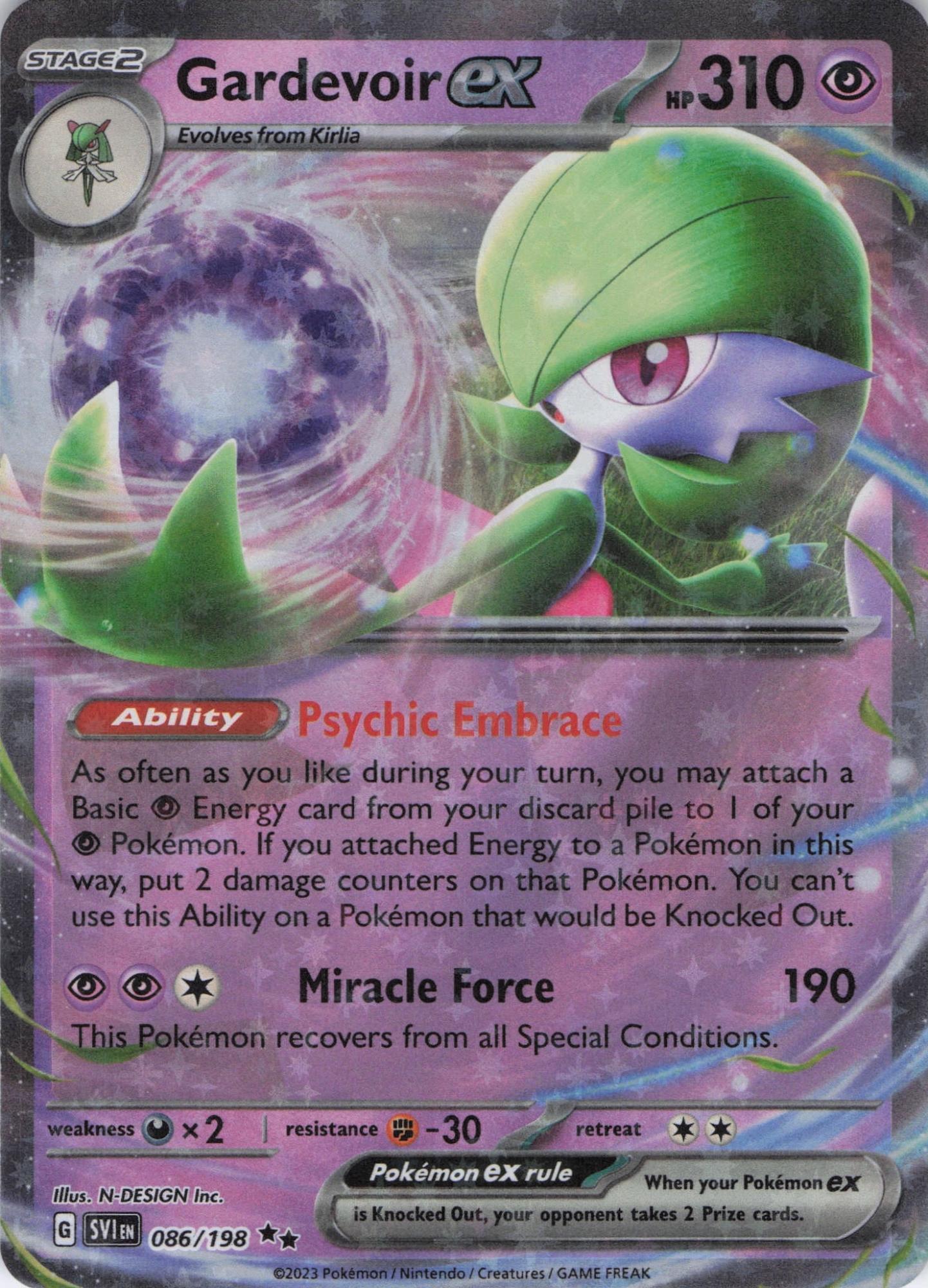 Gardevoir ex 086/198 Double Rare Scarlet & Violet Pokemon Near Mint