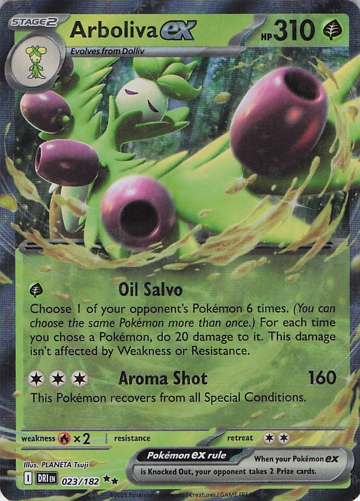 Arboliva ex 023/182 Double Rare Destined Rivals Pokemon Near Mint