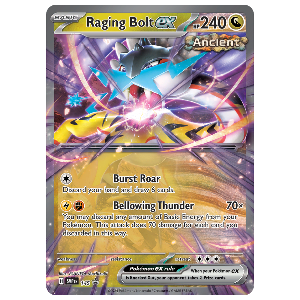 Pokemon TCG - Raging Bolt EX SVP145 - Black Star Promo NM/M