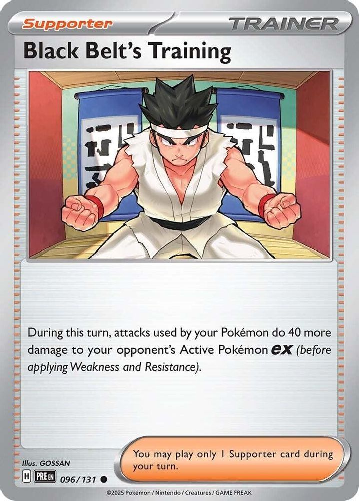 Pokemon TCG - Black Belt's Training 096/131 Prismatic Evolutions NM