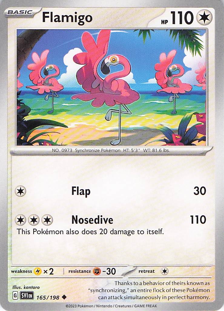 Pokemon TCG - Flamigo 165/198 Scarlet & Violet NM