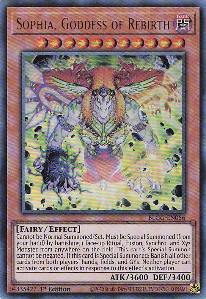Sophia, Goddess of Rebirth BLGG-EN056 Yu-Gi-Oh 1st Edition NM