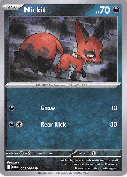 Pokemon TCG - Nickit 053/084 Pitch Black NM