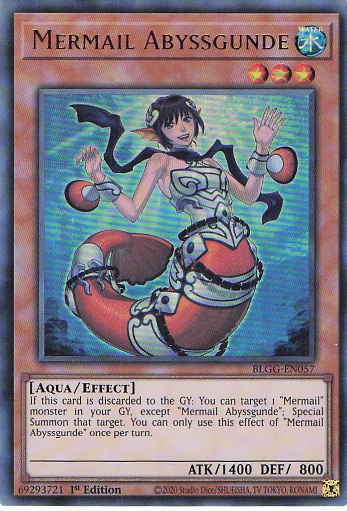 Mermail Abyssgunde BLGG-EN057 Yu-Gi-Oh 1st Edition NM