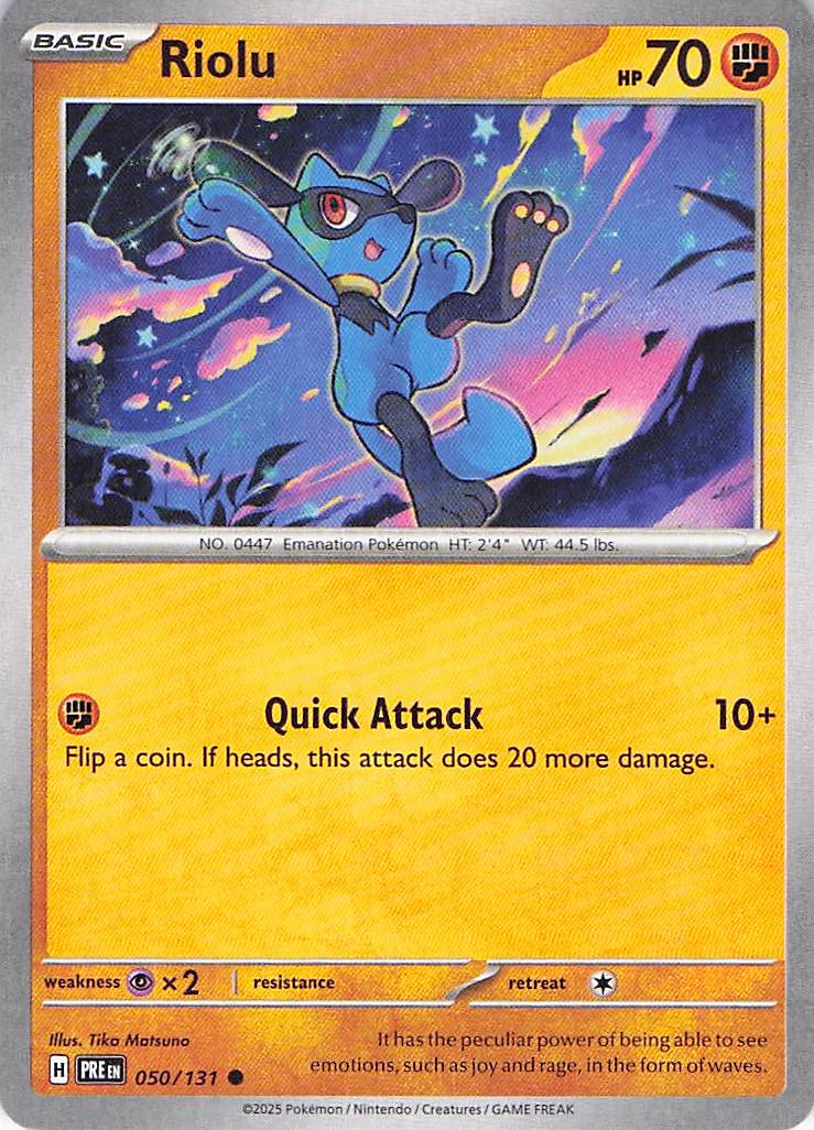 Pokemon TCG - Riolu 050/131 Prismatic Evolutions NM