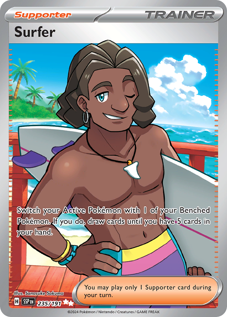Surfer 235/191 Ultra Rare Surging Sparks Pokemon Holo NM