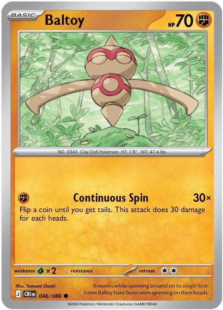 Pokemon TCG - Baltoy 046/086 Chaos Rising NM