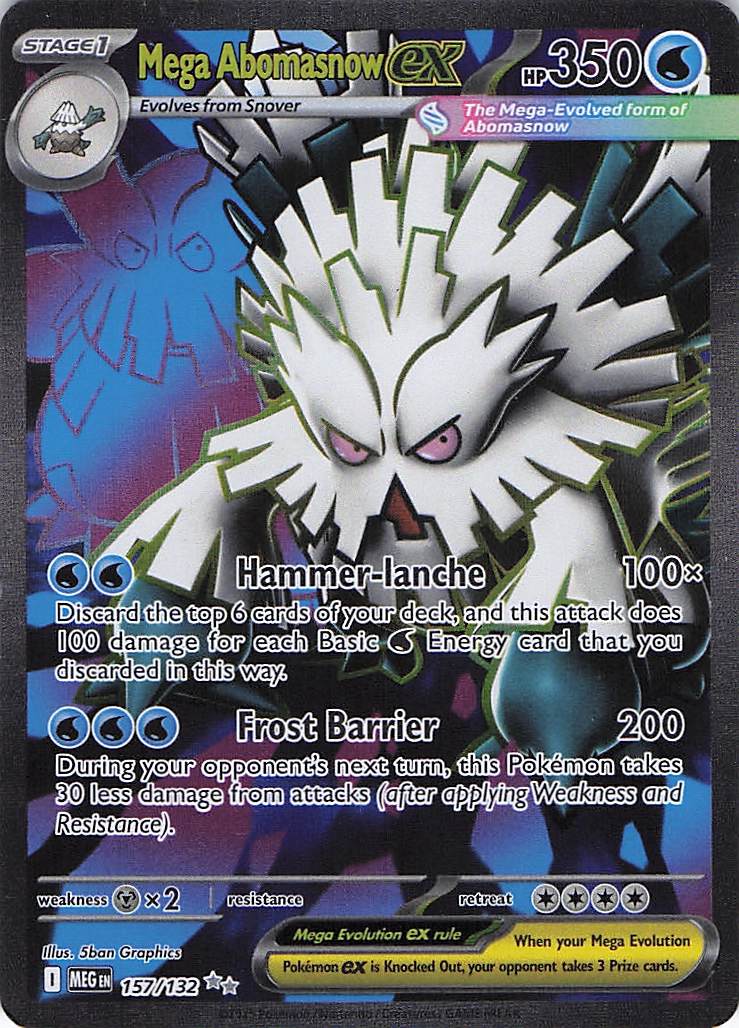 Mega Abomasnow ex 157/132 Mega Evolution Pokemon NM