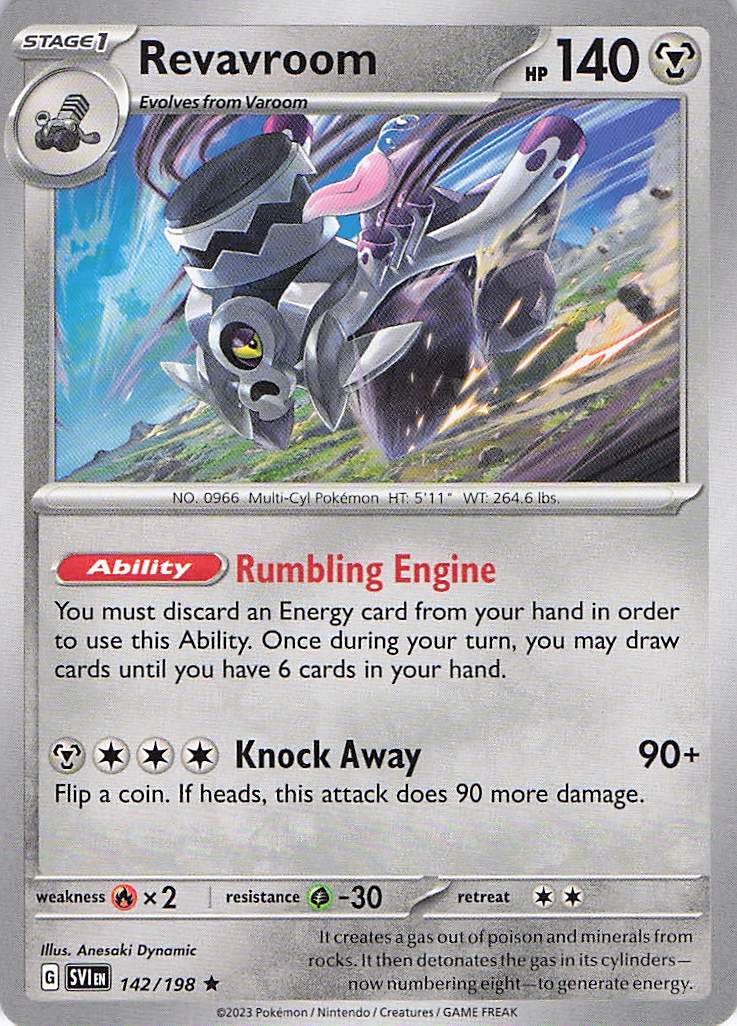 Pokemon TCG - Revavroom 142/198 Scarlet & Violet Holo NM