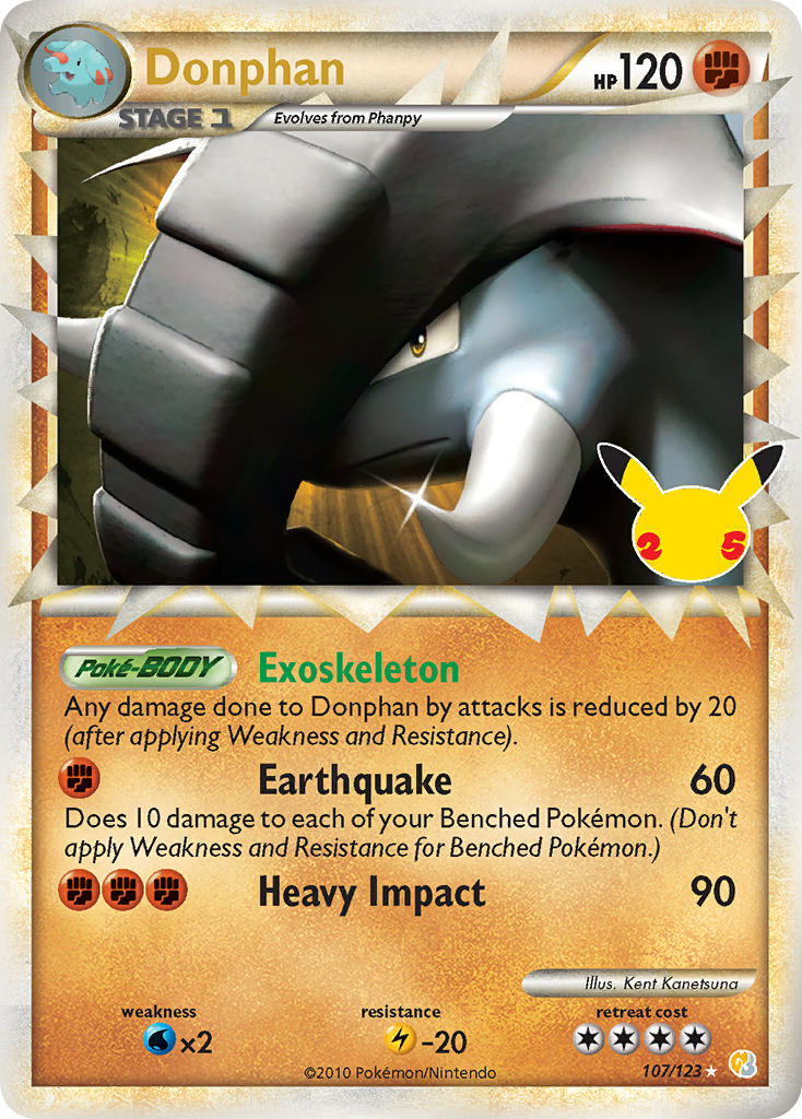 Donphan 107/123 Classic Collection Celebrations: Classic Collection Pokemon NM