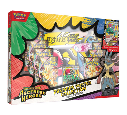 Pokemon TCG - Mega Evolution Ascended Heroes Premium Poster Collection Mega Lucario or Mega Gardevoir (Pre order 20.03.2026)