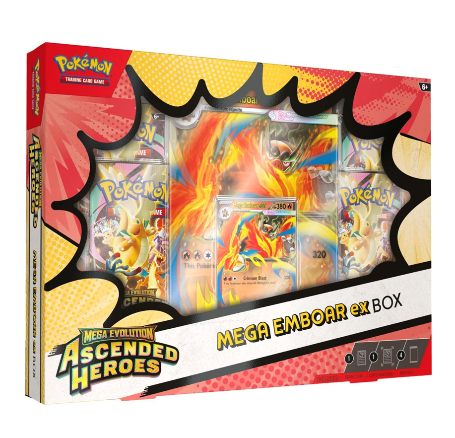 Pokemon TCG - Mega Evolution Ascended Heroes Mega Meganium ex Box, Mega Emboar ex Box, or Mega Feraligatr ex Box (Pre order 24.04.2026)