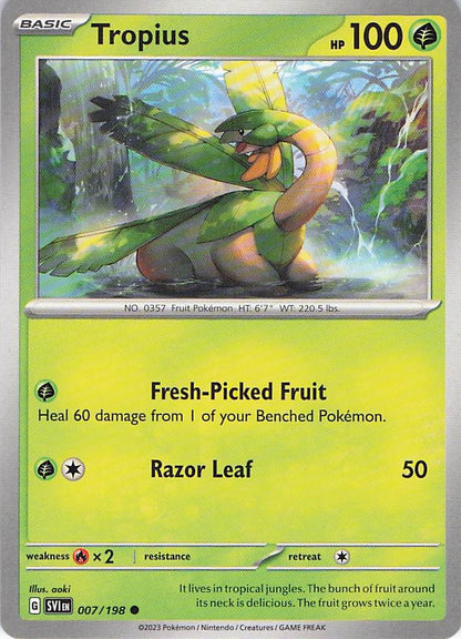 Pokemon TCG - Tropius 007/198 Scarlet & Violet NM