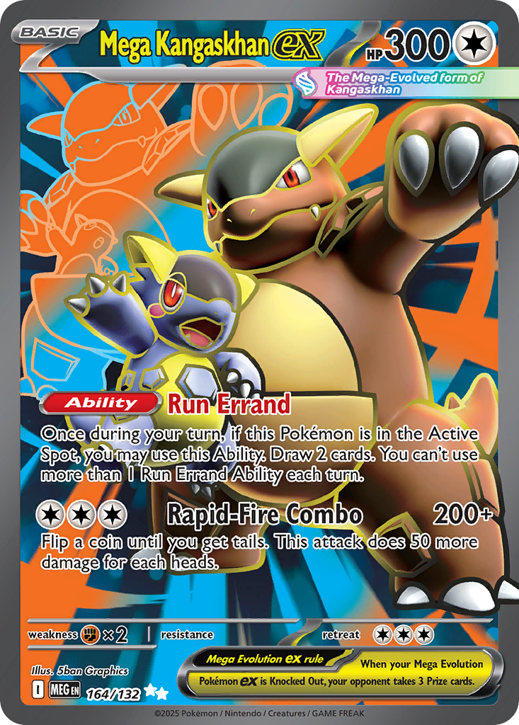 Mega Kangaskhan ex 164/132 Ultra Rare Mega Evolution Pokemon Holo NM
