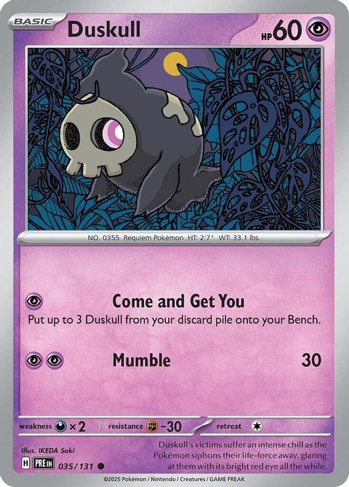 Pokemon TCG - Duskull 035/131 Prismatic Evolutions NM