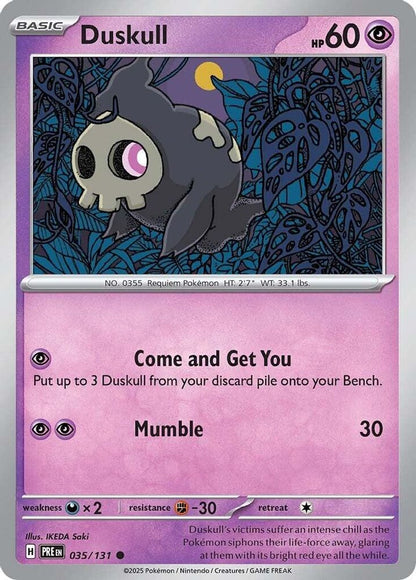 Pokemon TCG - Duskull 035/131 Prismatic Evolutions NM