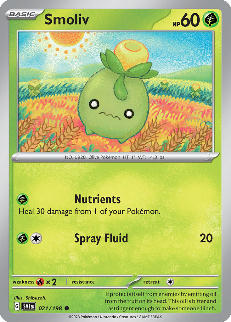 Pokemon TCG - Smoliv 021/198 Scarlet & Violet NM