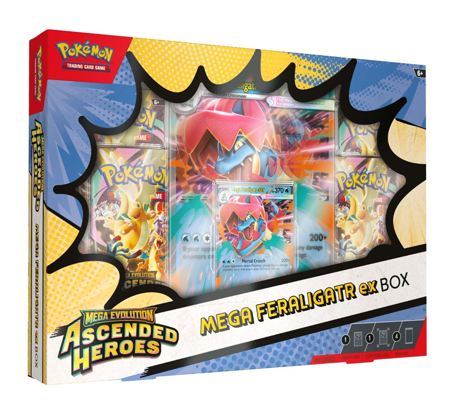 Pokemon TCG - Mega Evolution Ascended Heroes Mega Meganium ex Box, Mega Emboar ex Box, or Mega Feraligatr ex Box (Pre order 24.04.2026)